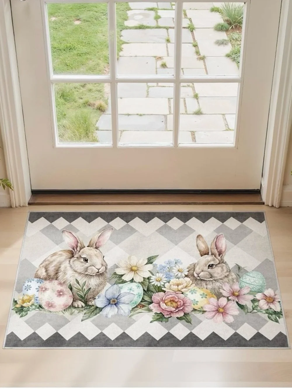 Spring Bunny Rabbit Rug - Picture 7 of 10